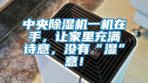 中央除濕機一機在手，讓家里充滿詩意，沒有“濕”意！