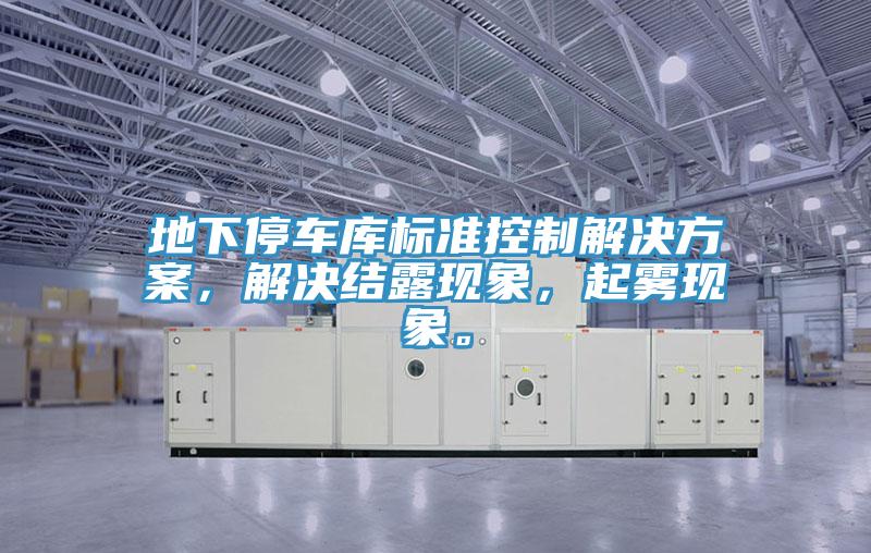 地下停車庫標(biāo)準(zhǔn)控制解決方案，解決結(jié)露現(xiàn)象，起霧現(xiàn)象。