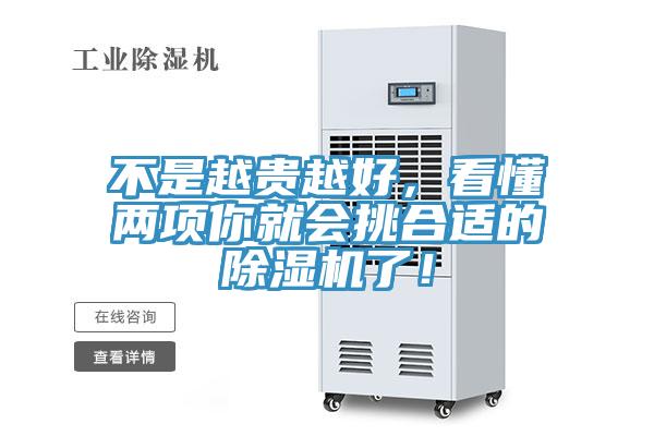 不是越貴越好，看懂兩項你就會挑合適的除濕機了！