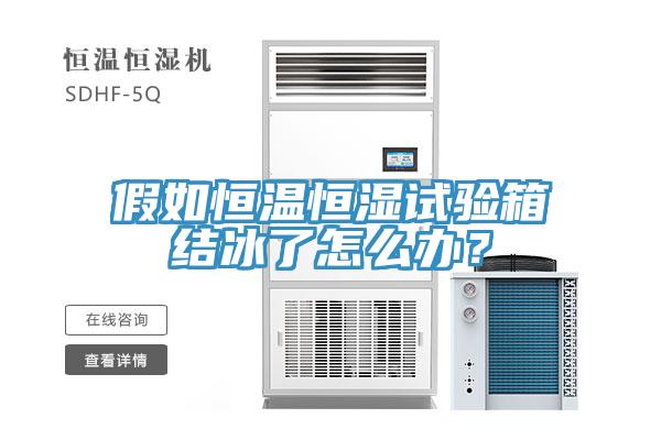 假如恒溫恒濕試驗(yàn)箱結(jié)冰了怎么辦？