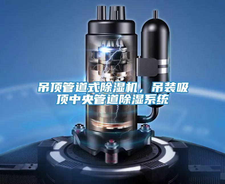 吊頂管道式除濕機(jī)，吊裝吸頂中央管道除濕系統(tǒng)