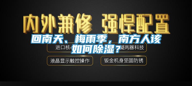 回南天、梅雨季，南方人該如何除濕？