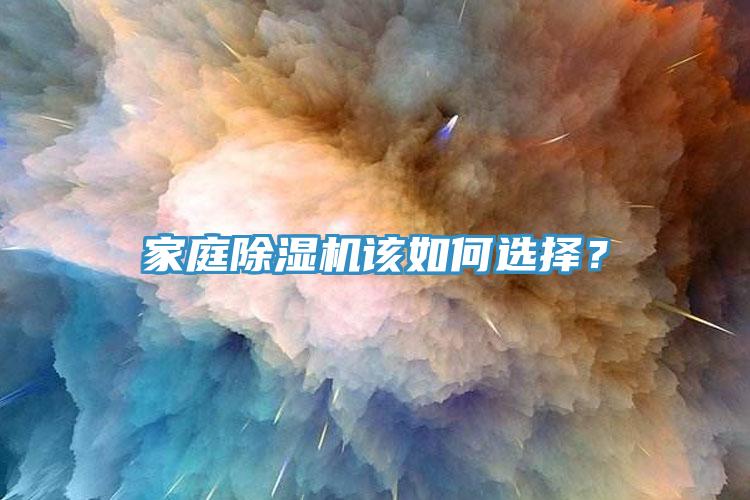 家庭除濕機該如何選擇？