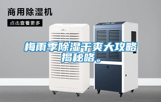 梅雨季除濕干爽大攻略揭秘咯。
