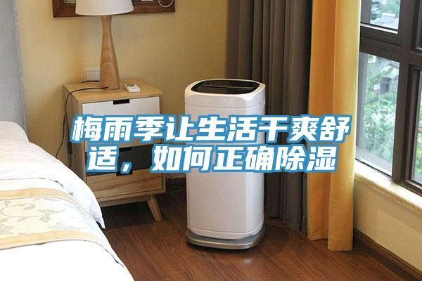 梅雨季讓生活干爽舒適，如何正確除濕
