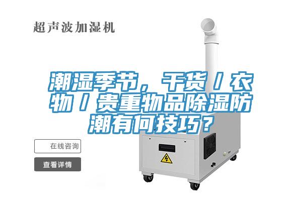 潮濕季節(jié)，干貨／衣物／貴重物品除濕防潮有何技巧？