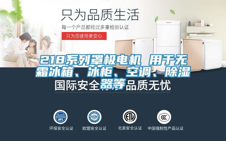 218系列罩極電機(jī) 用于無(wú)霜冰箱、冰柜、空調(diào)、除濕器等