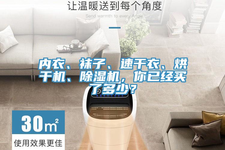 內(nèi)衣、襪子、速干衣、烘干機、除濕機，你已經(jīng)買了多少？