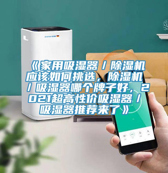《家用吸濕器／除濕機應該如何挑選，除濕機／吸濕器哪個牌子好，2021超高性價吸濕器／吸濕器推薦來了》