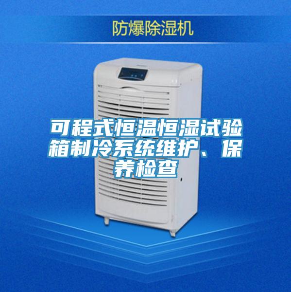 可程式恒溫恒濕試驗(yàn)箱制冷系統(tǒng)維護(hù)、保養(yǎng)檢查