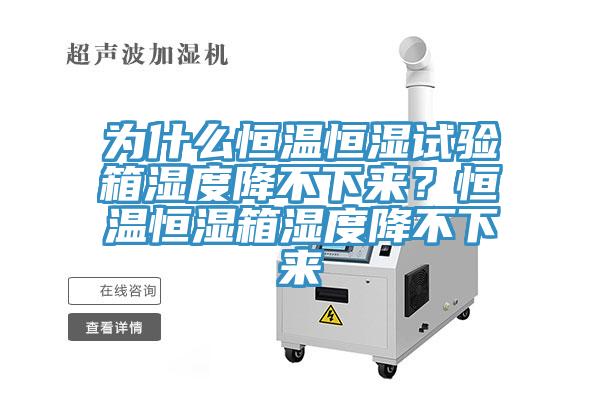 為什么恒溫恒濕試驗(yàn)箱濕度降不下來？恒溫恒濕箱濕度降不下來