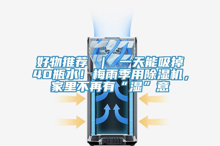 好物推薦 ｜ 一天能吸掉40瓶水！梅雨季用除濕機(jī)，家里不再有“濕”意