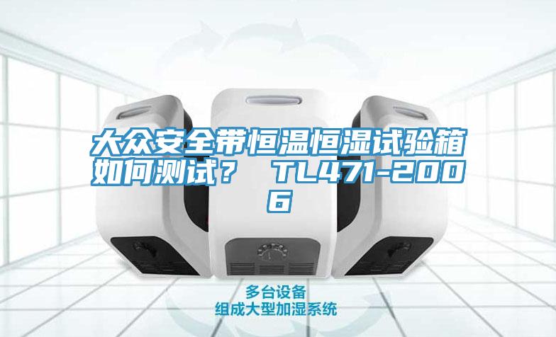 大眾安全帶恒溫恒濕試驗(yàn)箱如何測試？ TL471-2006