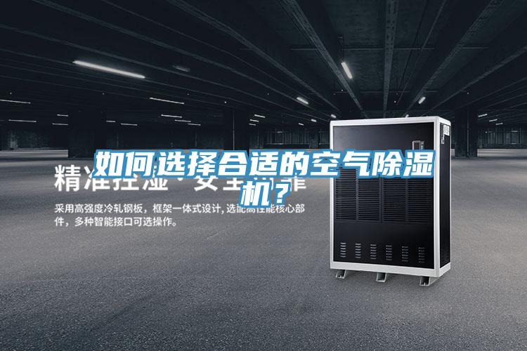 如何選擇合適的空氣除濕機？