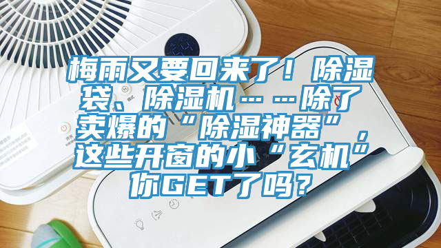 梅雨又要回來了！除濕袋、除濕機(jī)……除了賣爆的“除濕神器”，這些開窗的小“玄機(jī)”你GET了嗎？