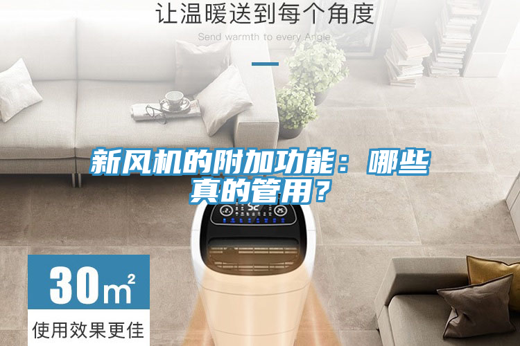 新風機的附加功能：哪些真的管用？