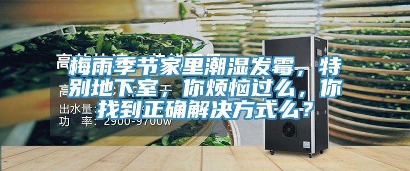 梅雨季節(jié)家里潮濕發(fā)霉，特別地下室，你煩惱過(guò)么，你找到正確解決方式么？