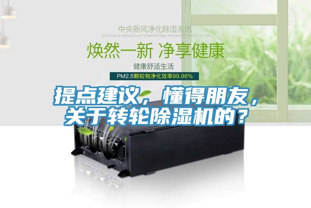提點(diǎn)建議，懂得朋友，關(guān)于轉(zhuǎn)輪除濕機(jī)的？