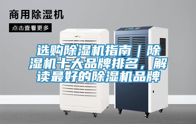 選購(gòu)除濕機(jī)指南｜除濕機(jī)十大品牌排名，解讀最好的除濕機(jī)品牌