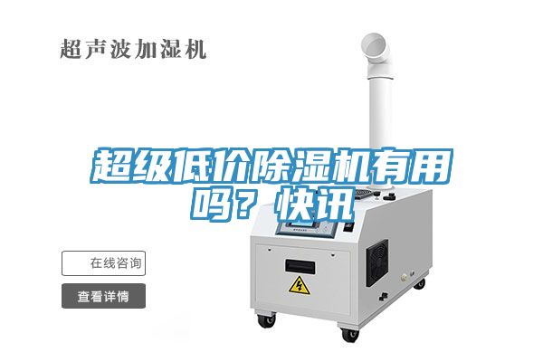 超級(jí)低價(jià)除濕機(jī)有用嗎？快訊