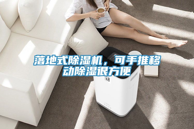 落地式除濕機(jī)，可手推移動(dòng)除濕很方便