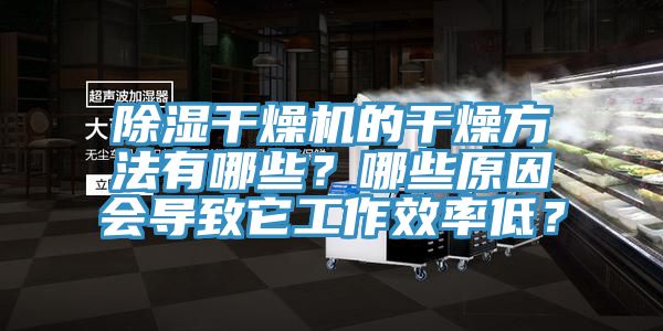 除濕干燥機(jī)的干燥方法有哪些？哪些原因會(huì)導(dǎo)致它工作效率低？