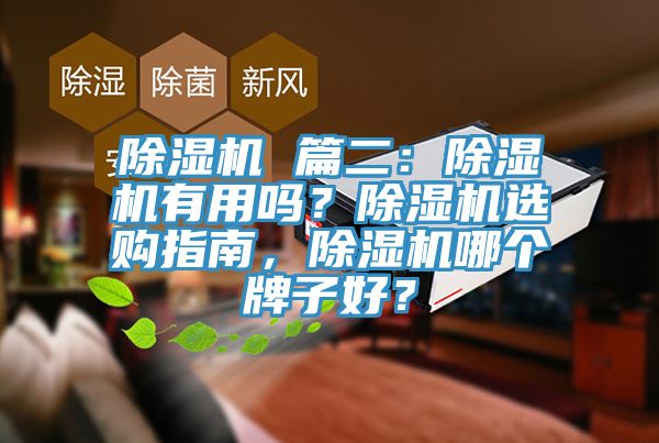 除濕機 篇二：除濕機有用嗎？除濕機選購指南，除濕機哪個牌子好？