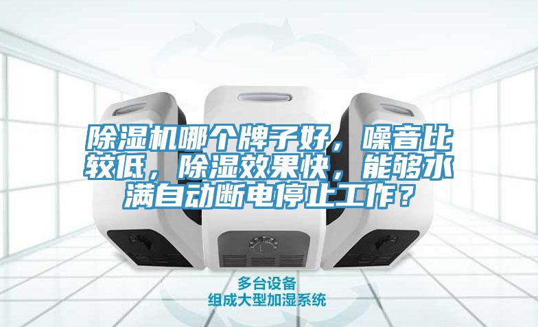 除濕機哪個牌子好，噪音比較低，除濕效果快，能夠水滿自動斷電停止工作？