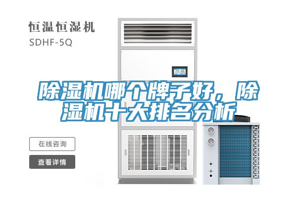 除濕機哪個牌子好，除濕機十大排名分析