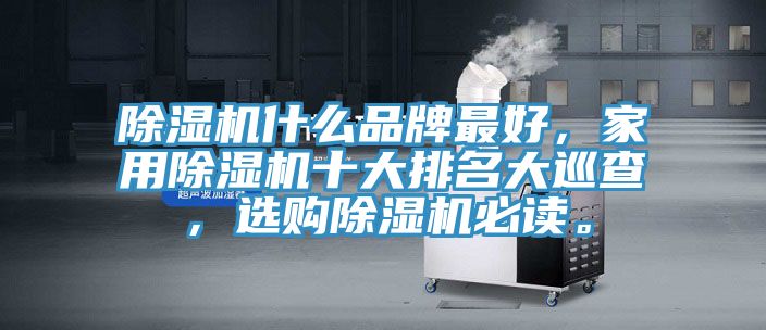 除濕機什么品牌最好，家用除濕機十大排名大巡查，選購除濕機必讀。