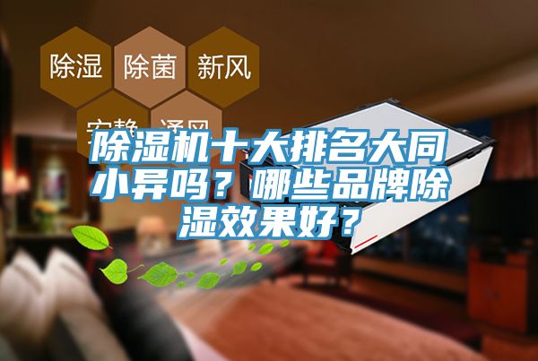 除濕機十大排名大同小異嗎？哪些品牌除濕效果好？