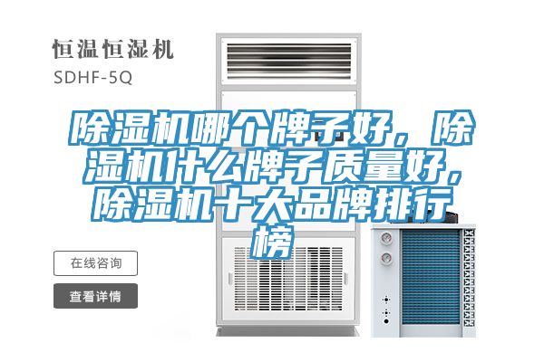 除濕機哪個牌子好，除濕機什么牌子質量好，除濕機十大品牌排行榜