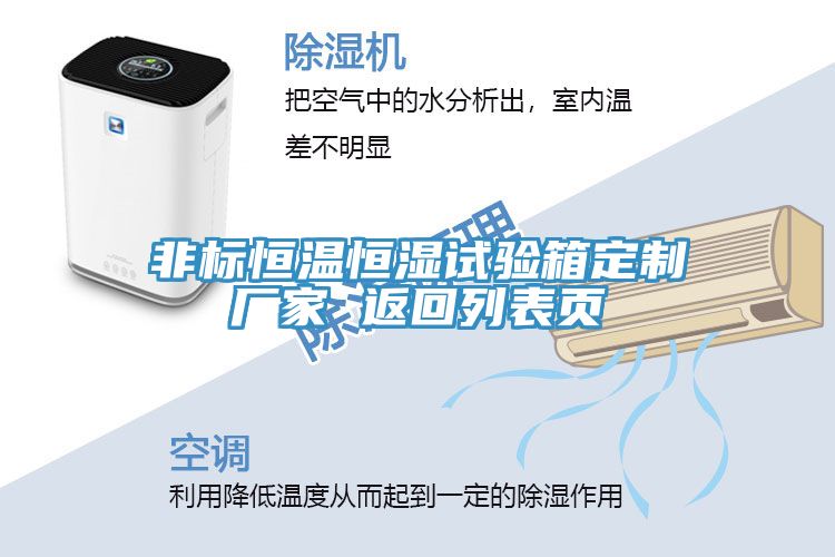 非標(biāo)恒溫恒濕試驗(yàn)箱定制廠家 返回列表頁