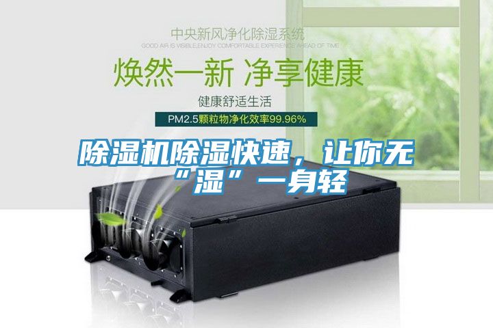 除濕機(jī)除濕快速，讓你無(wú)“濕”一身輕